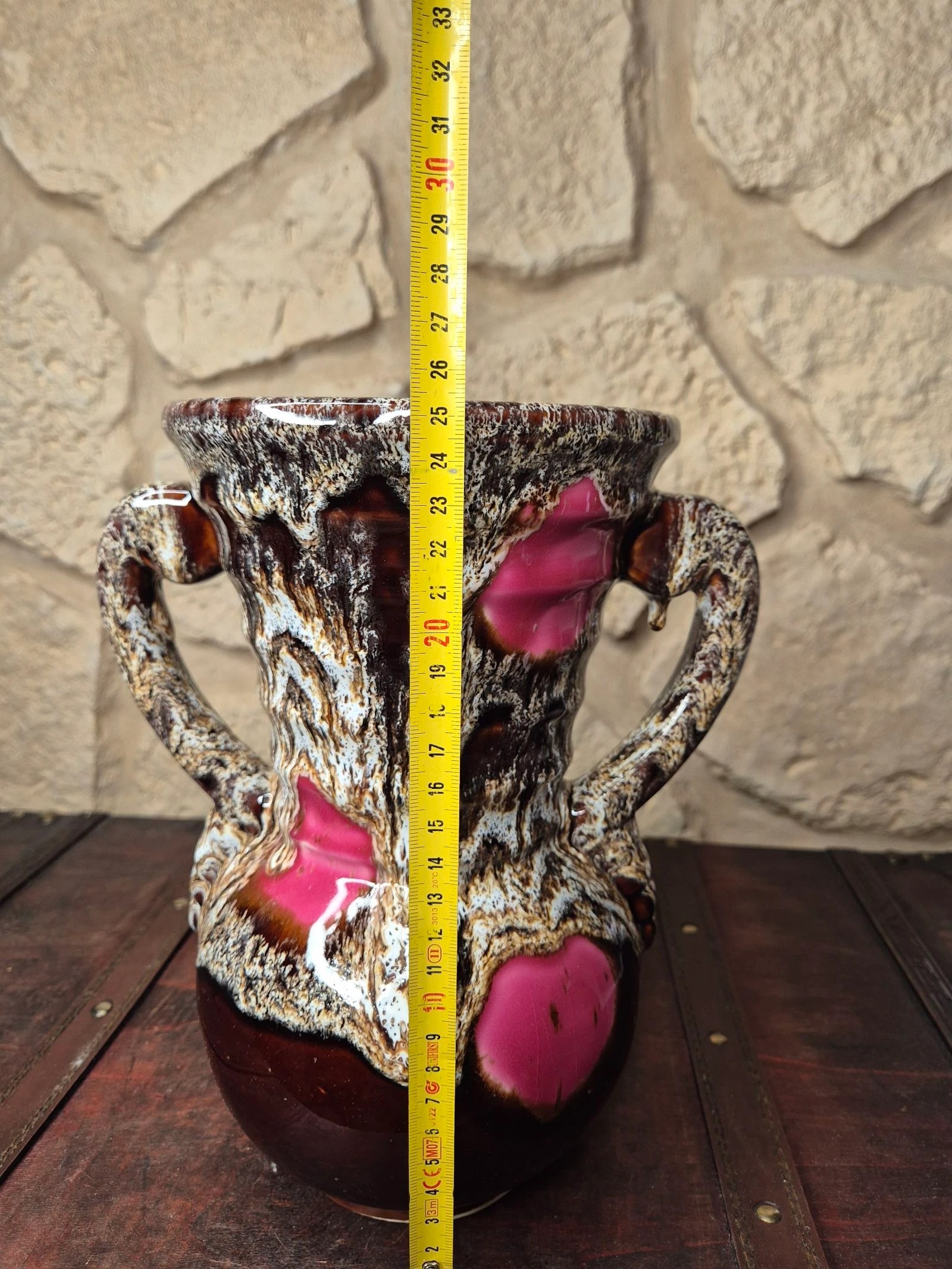 Vase with 2 handles vintage VALLAURIS style – photo 9